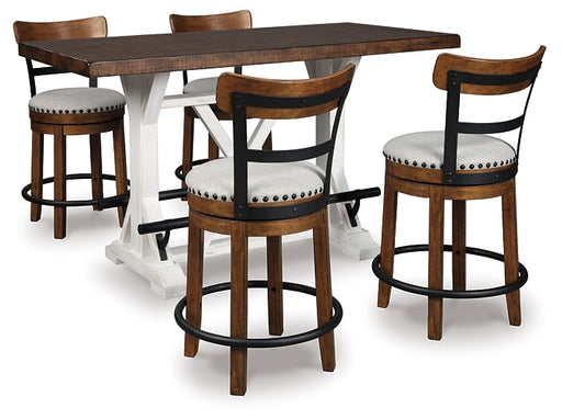 Valebeck Counter Height Dining Table and 4 Barstools JR Furniture Storefurniture, home furniture, home decor
