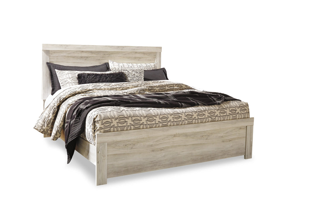 Bellaby Queen Panel Bed with Mirrored Dresser, Chest and Nightstand JR Furniture Store