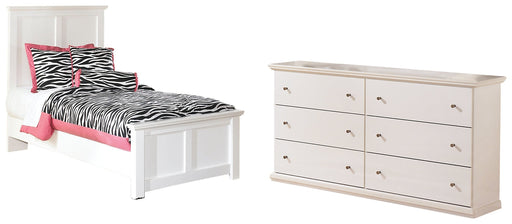Bostwick Shoals Queen Panel Bed with Mirrored Dresser, Chest and Nightstand JR Furniture Store