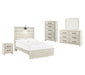 Cambeck Queen Panel Bed with Mirrored Dresser, Chest and Nightstand JR Furniture Store
