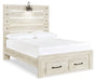 Cambeck Queen Panel Bed with Mirrored Dresser and 2 Nightstands JR Furniture Store