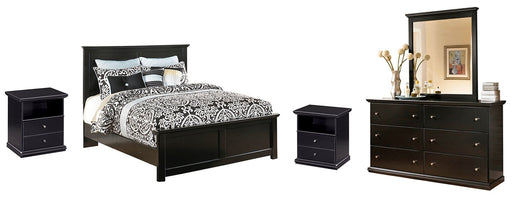 Maribel Queen Panel Bed with Mirrored Dresser and 2 Nightstands JR Furniture Storefurniture, home furniture, home decor