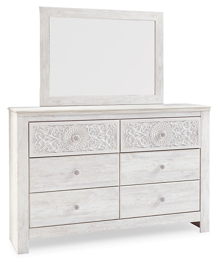 Paxberry King Panel Bed with Mirrored Dresser, Chest and 2 Nightstands JR Furniture Storefurniture, home furniture, home decor