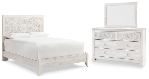 Paxberry Queen Panel Bed with Mirrored Dresser JR Furniture Storefurniture, home furniture, home decor