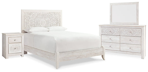 Paxberry Queen Panel Bed with Mirrored Dresser and Nightstand JR Furniture Storefurniture, home furniture, home decor
