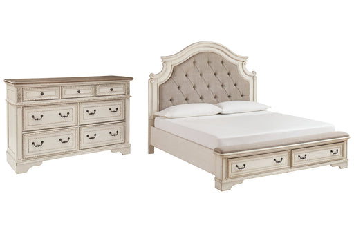 Realyn California King Upholstered Bed with Dresser JR Furniture Storefurniture, home furniture, home decor