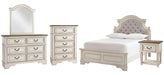 Realyn Full Panel Bed with Mirrored Dresser, Chest and Nightstand JR Furniture Storefurniture, home furniture, home decor
