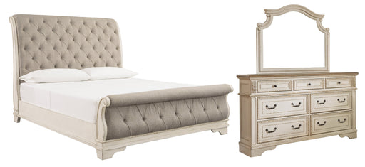 Realyn Queen Sleigh Bed with Mirrored Dresser JR Furniture Storefurniture, home furniture, home decor