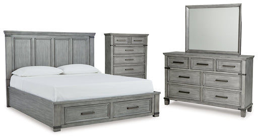 Russelyn King Storage Bed with Mirrored Dresser and Chest JR Furniture Storefurniture, home furniture, home decor
