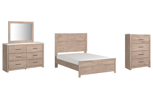 Senniberg Full Panel Bed with Mirrored Dresser and Chest JR Furniture Storefurniture, home furniture, home decor