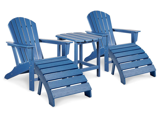 Sundown Treasure 2 Outdoor Adirondack Chairs and Ottomans with Side Table JR Furniture Storefurniture, home furniture, home decor