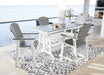 Transville Outdoor Counter Height Dining Table and 4 Barstools JR Furniture Storefurniture, home furniture, home decor