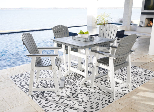 Transville Outdoor Counter Height Dining Table and 4 Barstools JR Furniture Storefurniture, home furniture, home decor