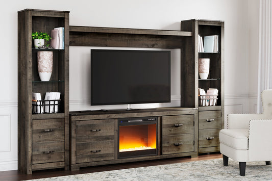 Trinell 4-Piece Entertainment Center with Electric Fireplace JR Furniture Storefurniture, home furniture, home decor