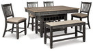 Tyler Creek Counter Height Dining Table and 4 Barstools and Bench JR Furniture Storefurniture, home furniture, home decor