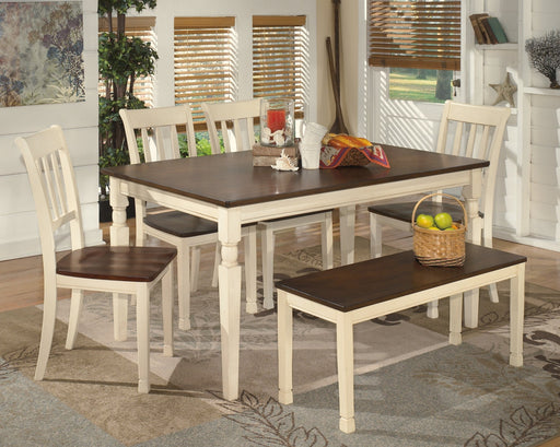 Whitesburg Dining Table and 4 Chairs and Bench JR Furniture Storefurniture, home furniture, home decor