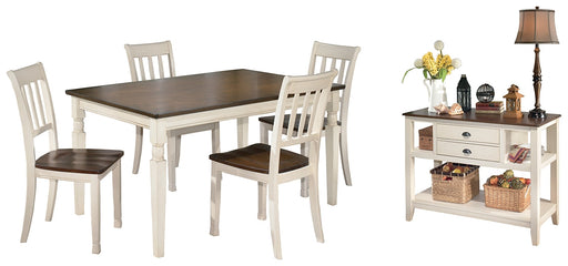 Whitesburg Dining Table and 4 Chairs with Storage JR Furniture Storefurniture, home furniture, home decor