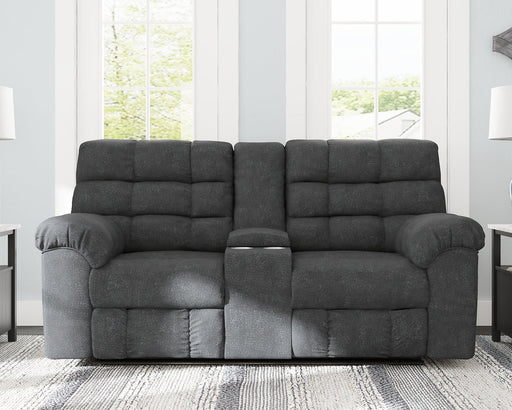 Wilhurst Double Rec Loveseat w/Console JR Furniture Storefurniture, home furniture, home decor