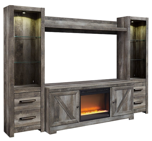 Wynnlow 4-Piece Entertainment Center with Electric Fireplace JR Furniture Storefurniture, home furniture, home decor
