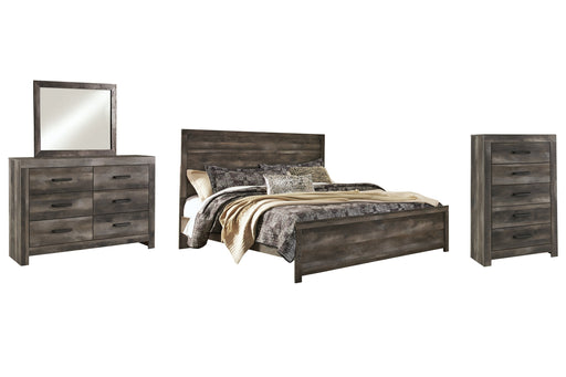 Wynnlow King Panel Bed with Mirrored Dresser and Chest JR Furniture Storefurniture, home furniture, home decor