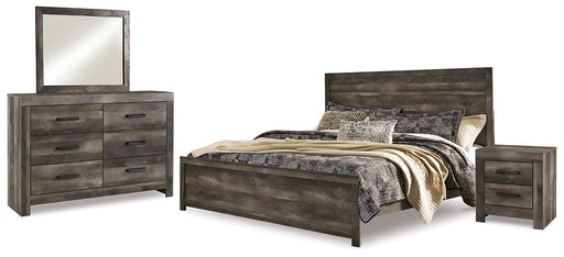 Wynnlow King Panel Bed with Mirrored Dresser and Nightstand JR Furniture Storefurniture, home furniture, home decor