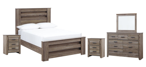 Zelen Full Panel Bed with Mirrored Dresser and 2 Nightstands JR Furniture Storefurniture, home furniture, home decor