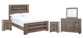 Zelen Full Panel Bed with Mirrored Dresser and 2 Nightstands JR Furniture Storefurniture, home furniture, home decor