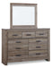 Zelen King/California King Panel Headboard with Mirrored Dresser JR Furniture Storefurniture, home furniture, home decor