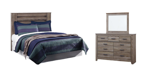 Zelen Queen/Full Panel Headboard with Mirrored Dresser JR Furniture Storefurniture, home furniture, home decor