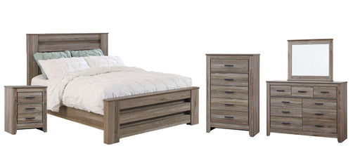 Zelen Queen Panel Bed with Mirrored Dresser, Chest and Nightstand JR Furniture Storefurniture, home furniture, home decor
