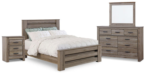 Zelen Queen Panel Bed with Mirrored Dresser and Nightstand JR Furniture Storefurniture, home furniture, home decor