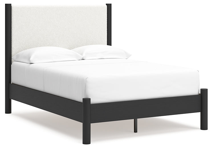 Cadmori Full Upholstered Panel Bed with Dresser