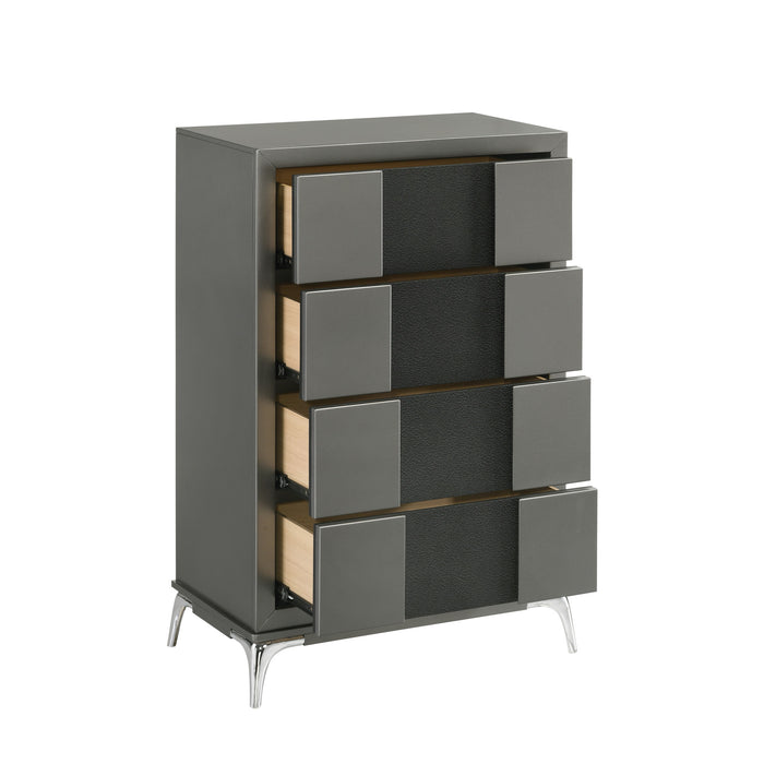 NOCTURNE 4 DRAWER CHEST-SLATE