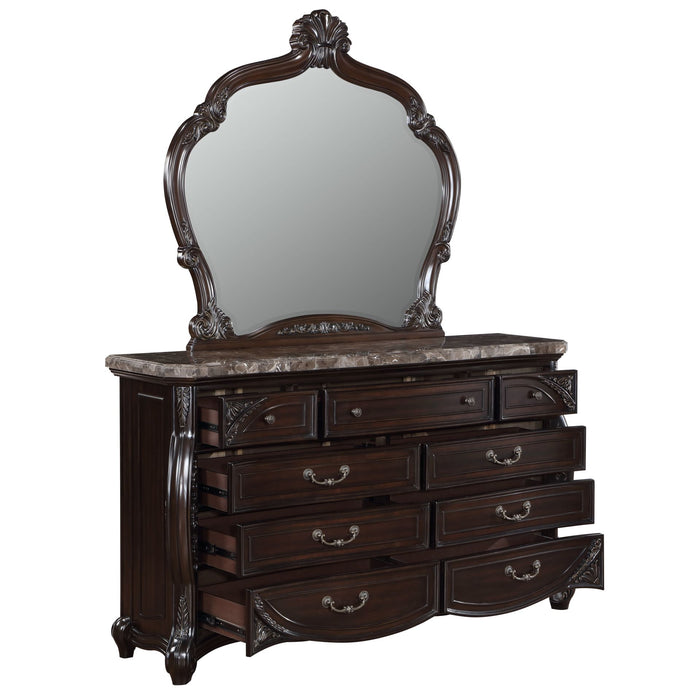 PALAZZO MARINA DRESSER/SERVER MIRROR-WALNUT