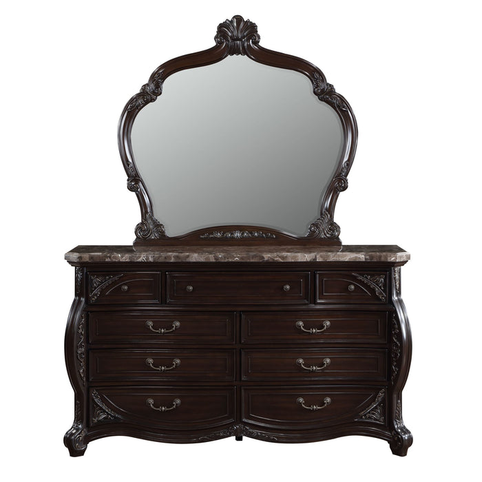 PALAZZO MARINA DRESSER/SERVER MIRROR-WALNUT