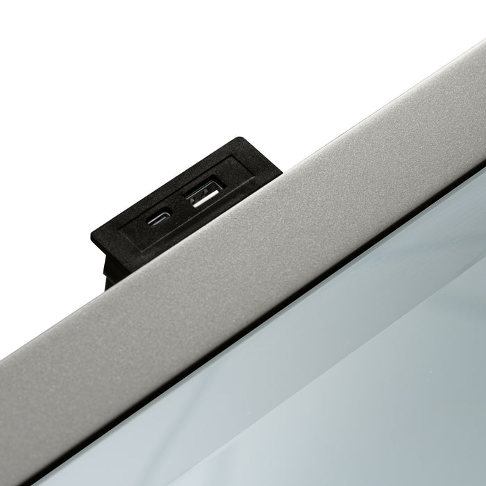 REFLECTIONS NIGHTSTAND W/MIRRORED TOP-SILVER