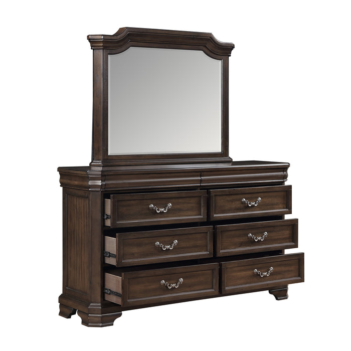 LYNDHURST LANDSCAPE MIRROR- WALNUT