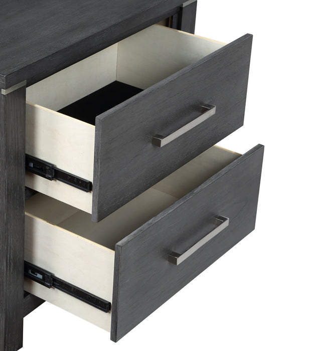 ODESSA NIGHTSTAND-CHARCOAL