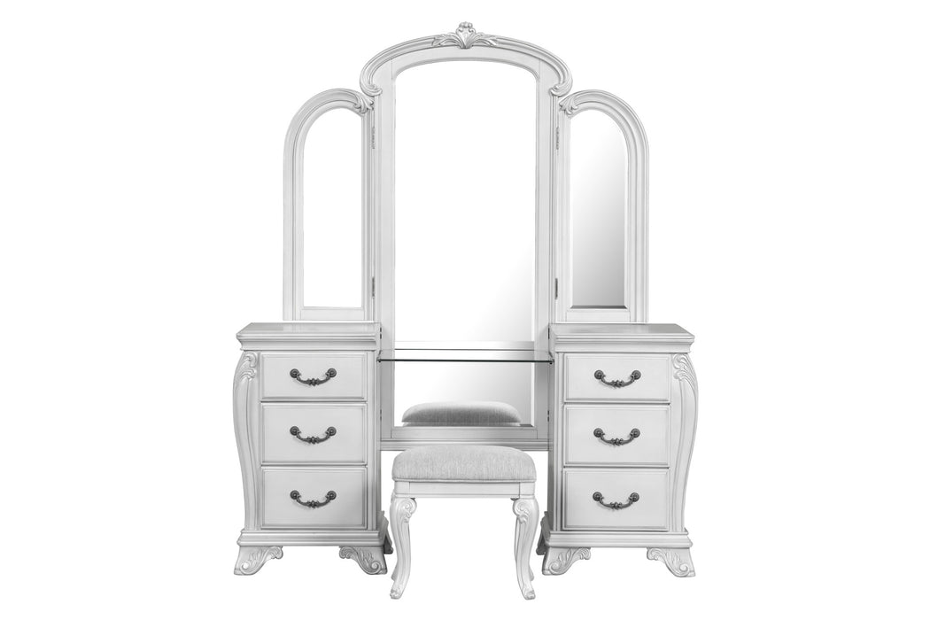 CAMBRIA HILLS VANITY TABLE - MIST GRAY