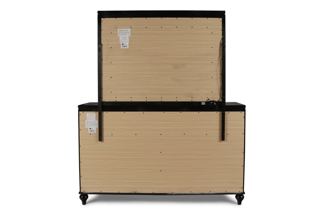 VALENTINO LIGHTED MIRROR-BLACK