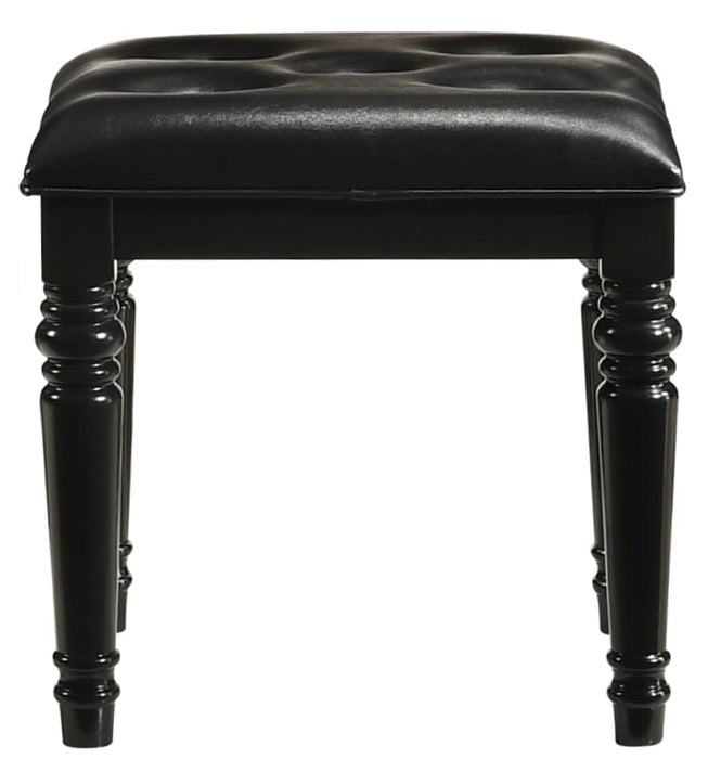 VALENTINO VANITY TABLE STOOL-BLACK