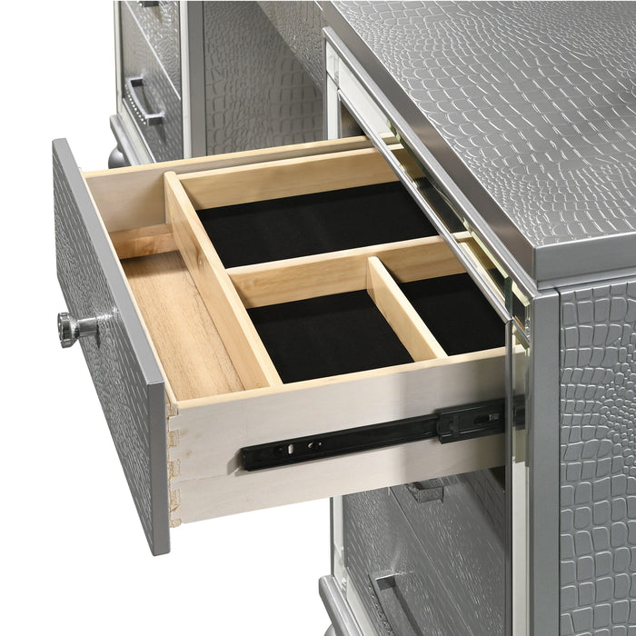 VALENTINO VANITY TABLE-SILVER