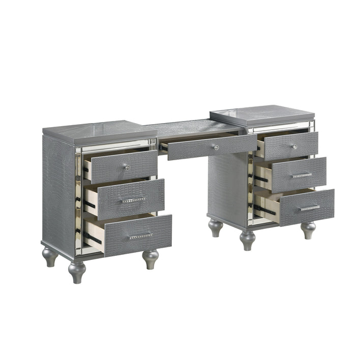 VALENTINO VANITY TABLE-SILVER