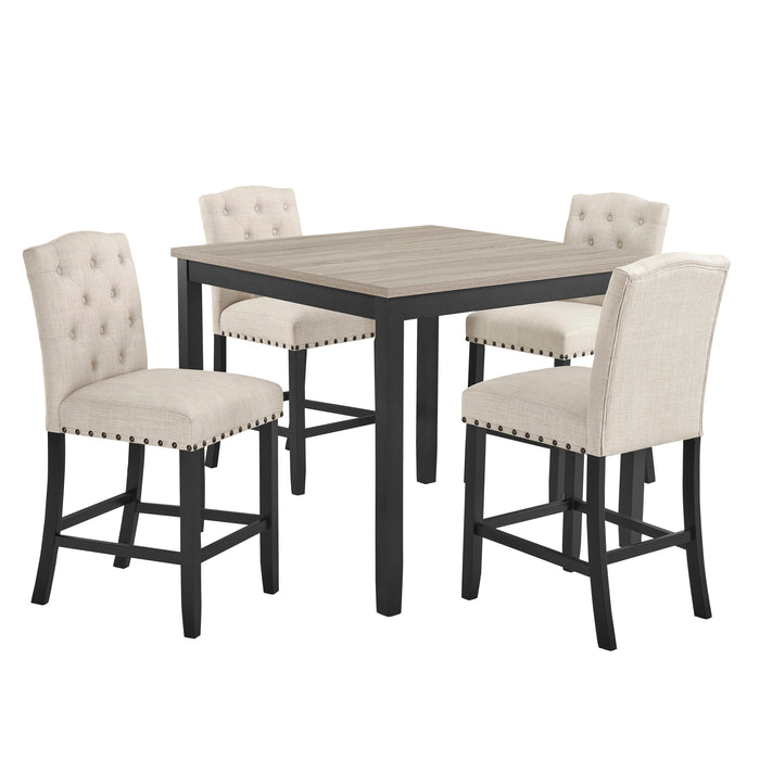 DAPHNE 5 PC NATURAL 42" COUNTER SET W/NATURAL CHAIRS