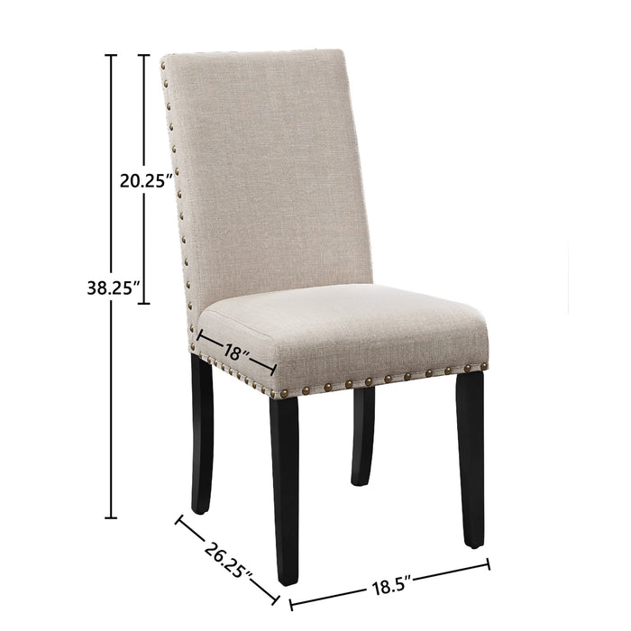 CRISPIN NATURAL BEIGE  DINING CHAIR- (2/Ctn)