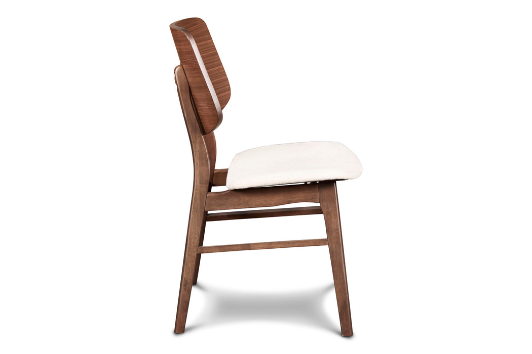OSCAR CHAIR WITH NATURAL CUSHION-WALNUT