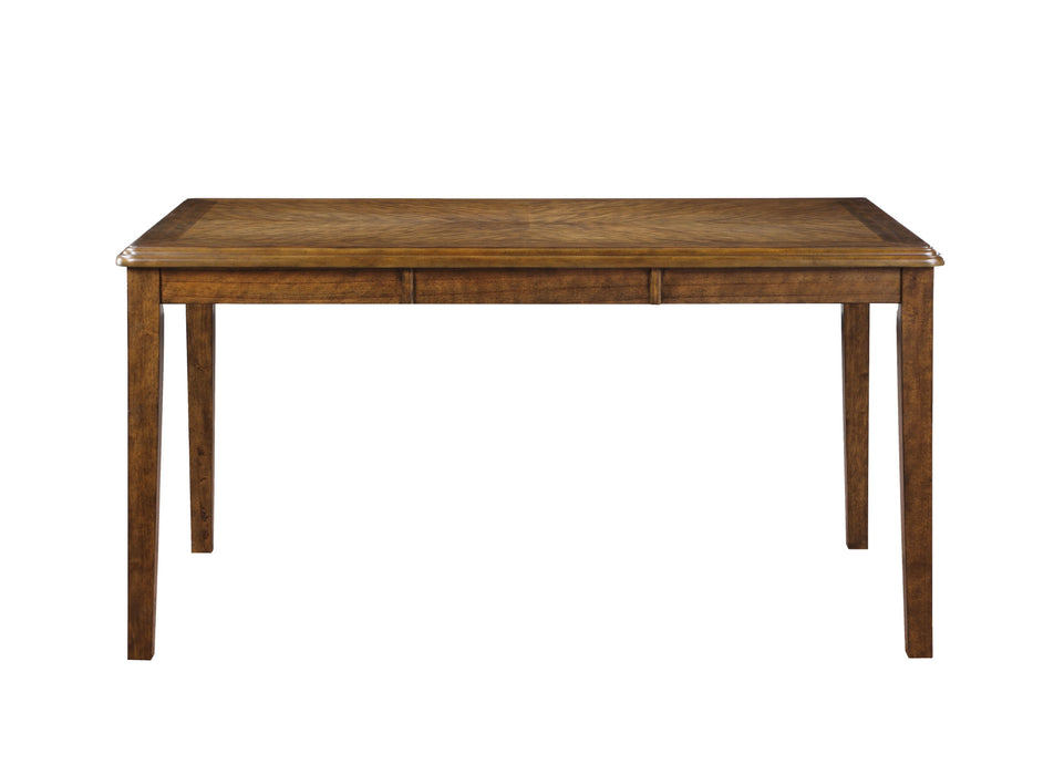 GIA 5 PC 60" DINING TABLE & 4 CHAIRS-BROWN