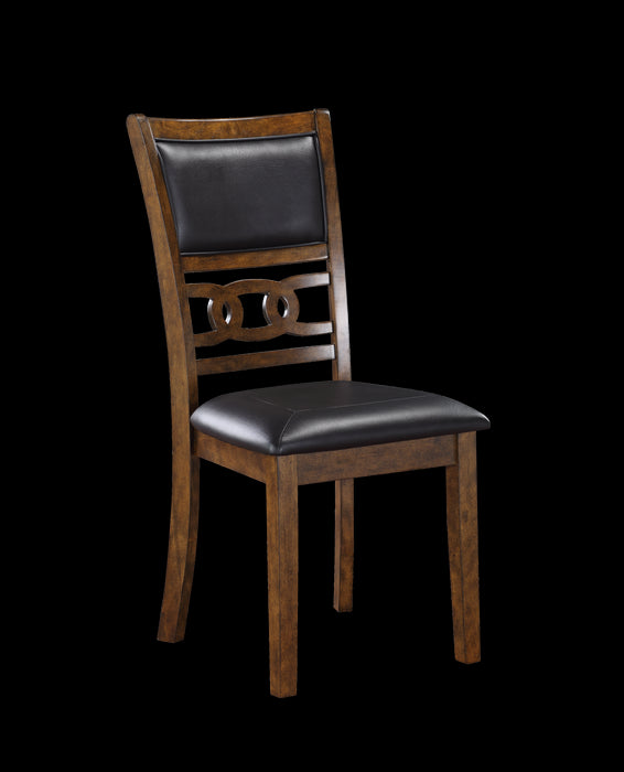 GIA 5 PC 60" DINING TABLE & 4 CHAIRS-BROWN