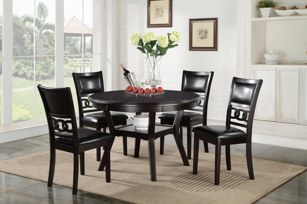 GIA 5 PC 60" DINING TABLE & 4 CHAIRS-EBONY