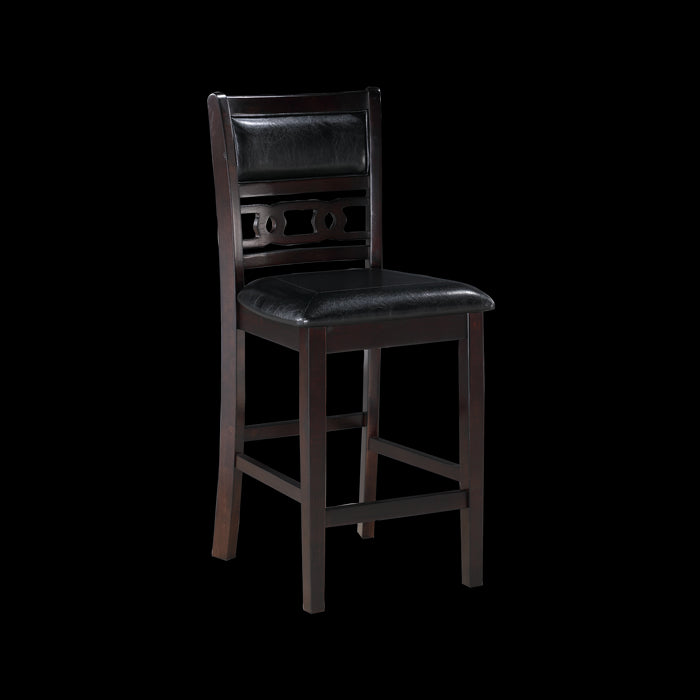 GIA 3 PC 30" STORAGE COUNTER TABLE & 2 CHAIRS-EBONY